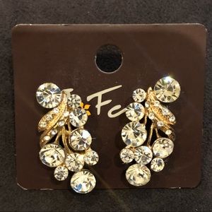 NWT Gold Gem Earrings